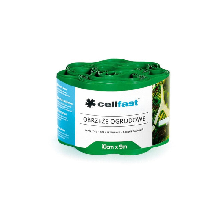 Bølgeformet havekant 10 cm x 9 m Cellfast grøn