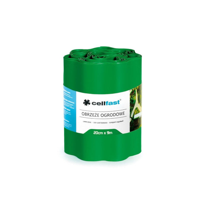 Bølgeformet havekant 20 cm x 9 m Cellfast grøn