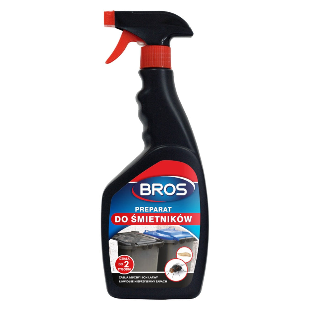 2-i-1 Bros 500 ml affaldsspandspray dræber fluer og deres larver