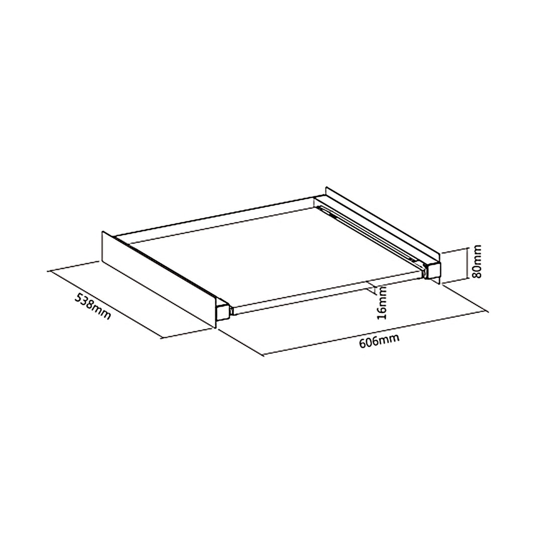 Maclean-hylde til forbindelse mellem vaskemaskine og tørretumbler, universal, maks. 60 kg, MC-890