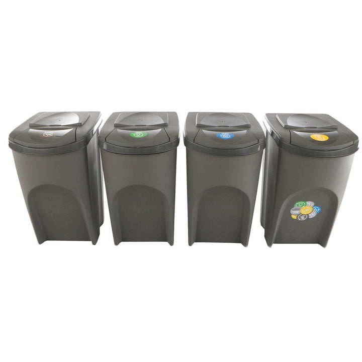 Sortibox 3x20L grå affaldssorteringskurve ISWB20S3