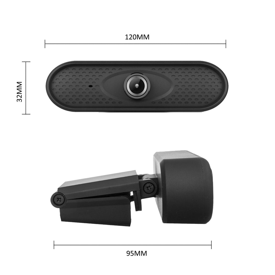 USB Nano RS RS680 HD 1080P (1920x1080) webcam med indbygget mikrofon, kabellængde 1,7 m, 30 fps