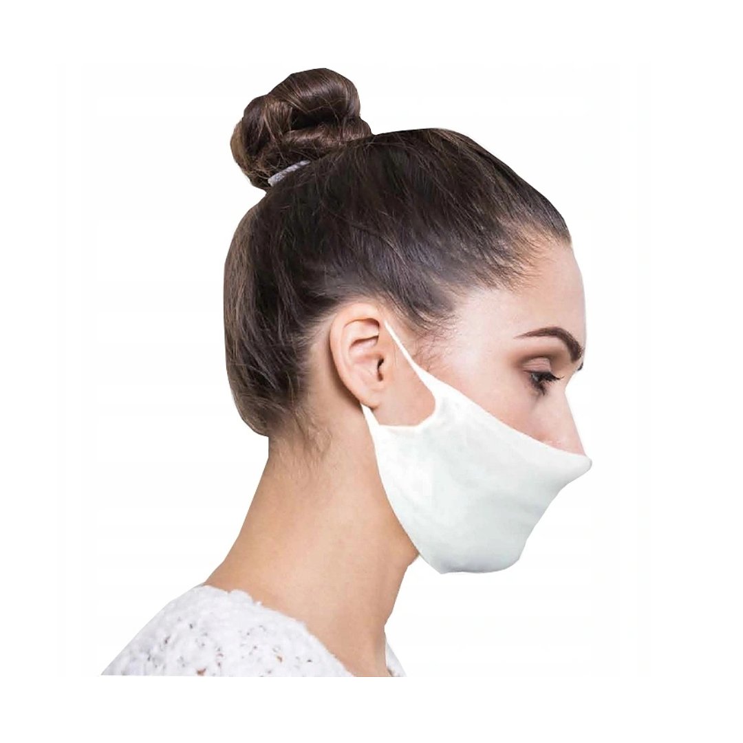 To-lags mikrofibermaske, hvid, høj kvalitet
