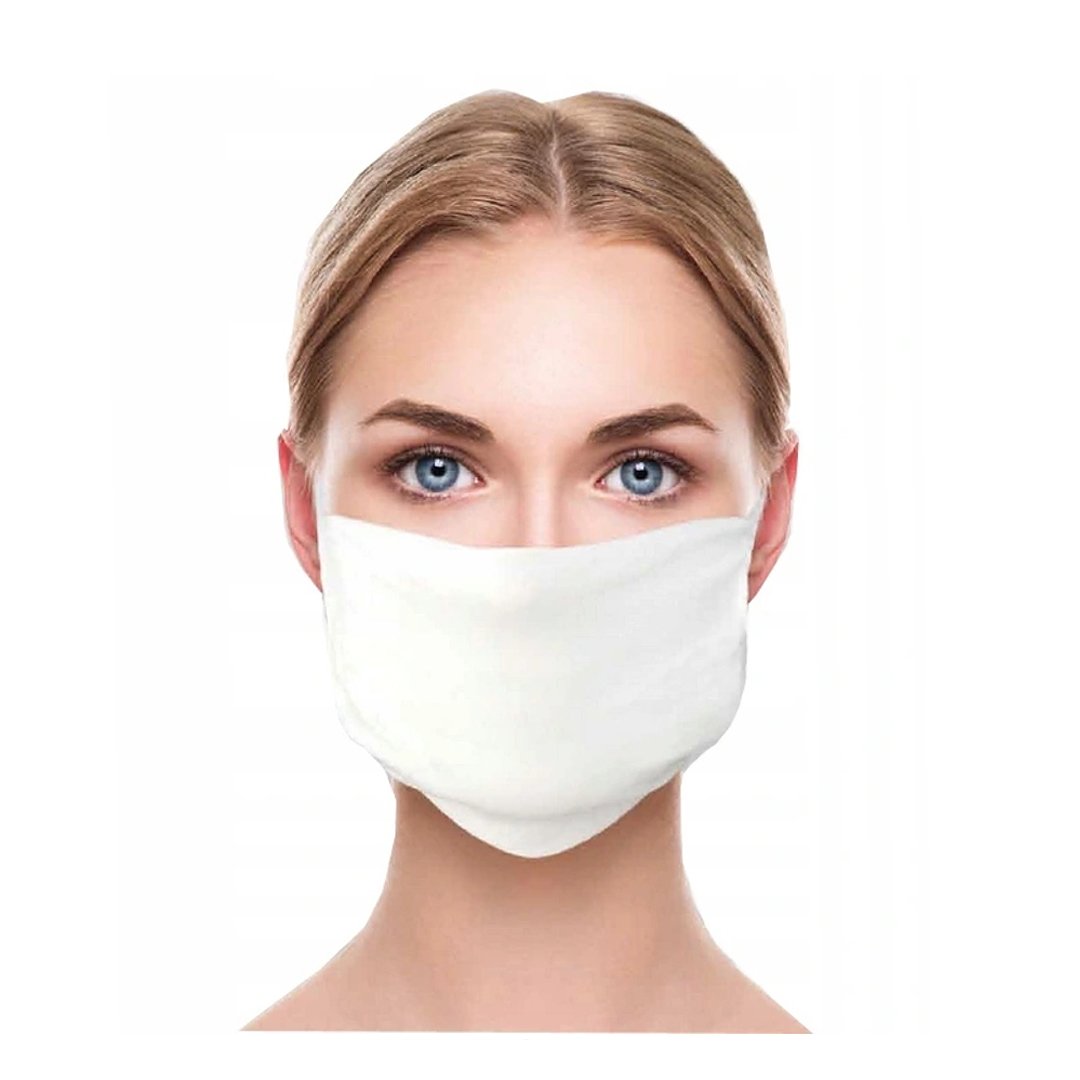 To-lags mikrofibermaske, hvid, høj kvalitet