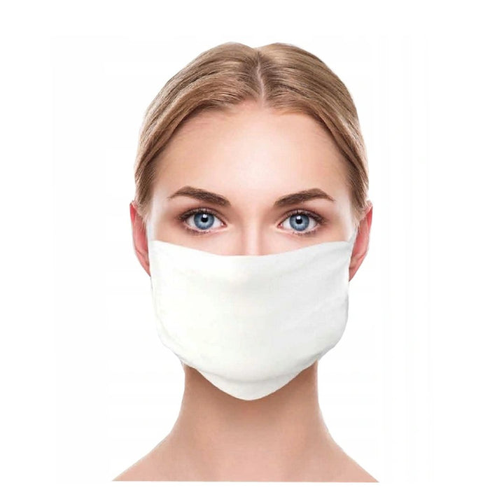 To-lags mikrofibermaske, hvid, høj kvalitet