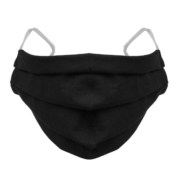 Genanvendelig bomuldsmaske med elastik, sort, 100 % bomuld