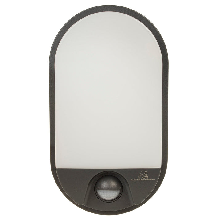LED-lampe med infrarød bevægelsessensor MCE340 GR 1100lm 15W IP54 Maclean Energy farve grå, farve naturlig hvid (4000K)