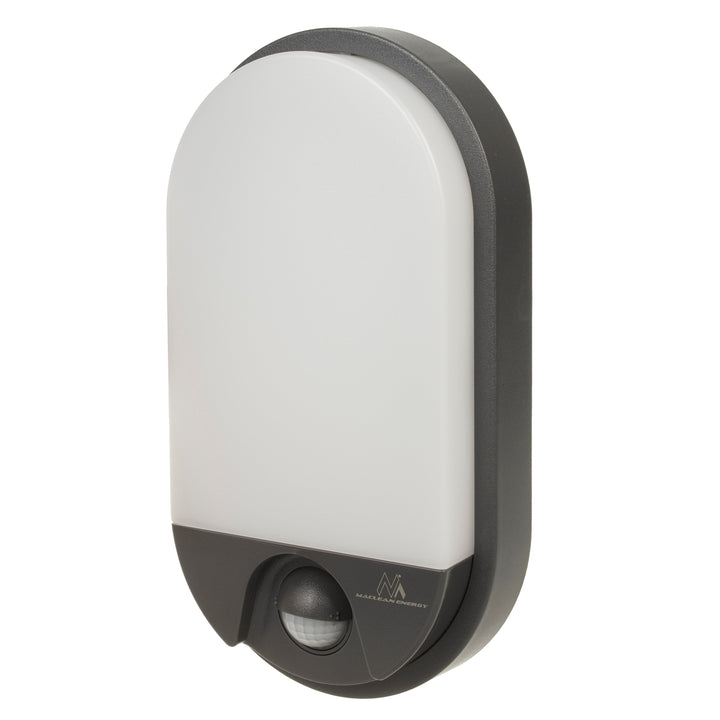 LED-lampe med infrarød bevægelsessensor MCE340 GR 1100lm 15W IP54 Maclean Energy farve grå, farve naturlig hvid (4000K)