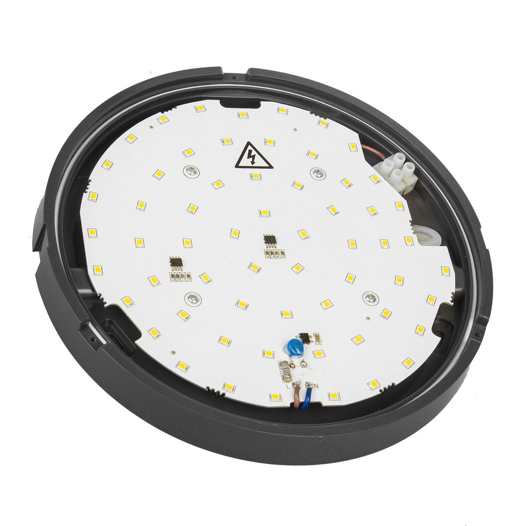 LED-væg- og loftslampe MCE342 GR 1100 lm 15 W IP54 Maclean Energy, farve: grå, farvetemperatur: naturlig hvid (4000 K)