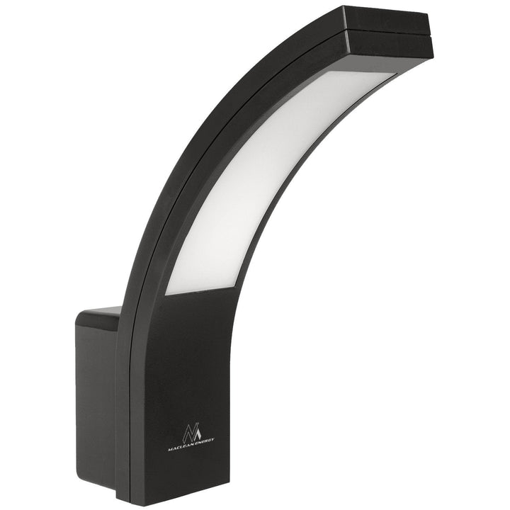 LED-facadelampe MCE343 B 800 lm 10 W IP54 Maclean Energy, sort, farve: naturlig hvid (4000 K)