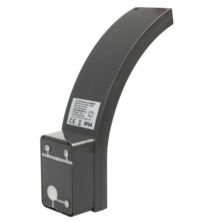 LED-facadelampe MCE343 GR 800lm 10W IP54 Maclean Energy farve grå, farvetemperatur naturlig hvid (4000K)