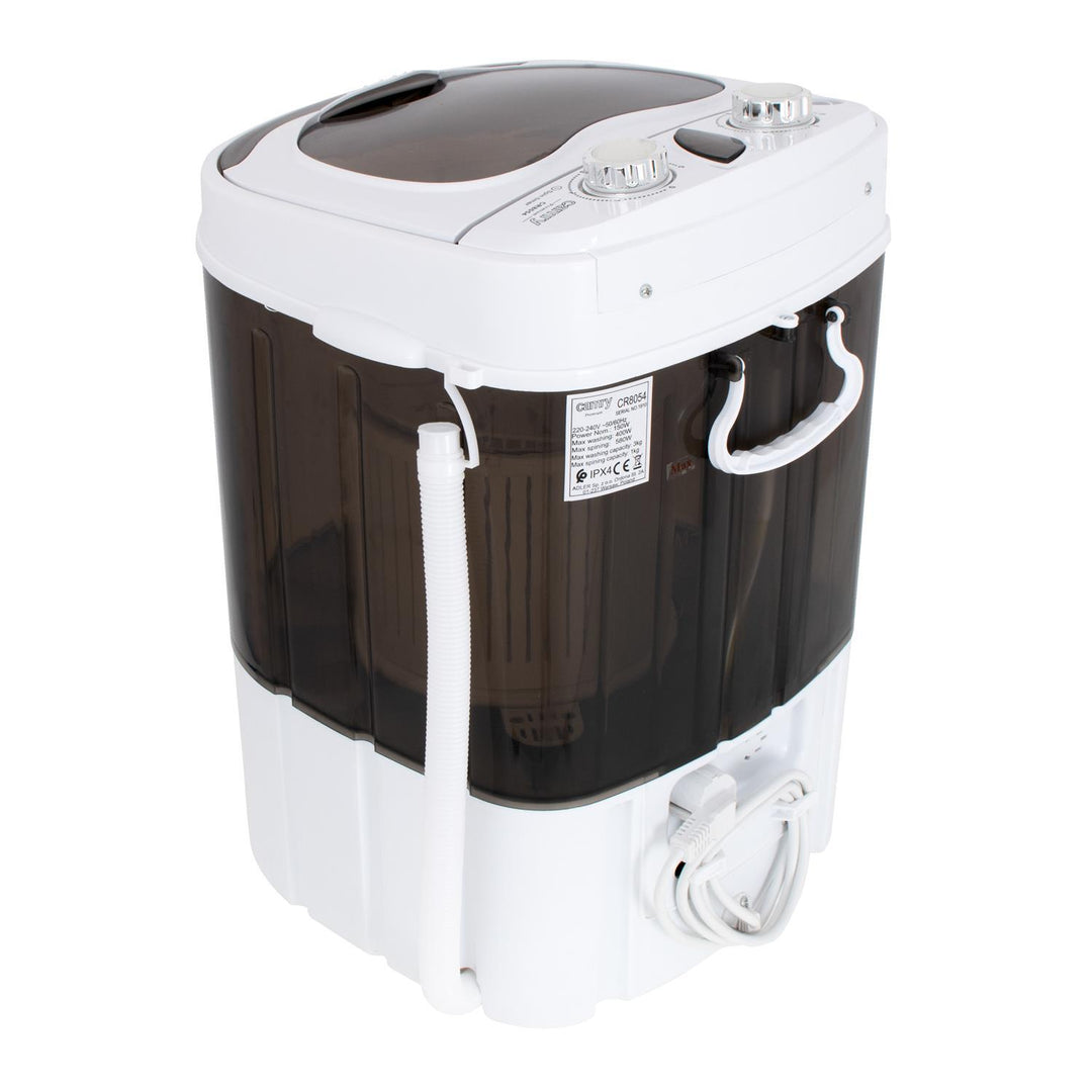 Camry CR 8054 rejsevaskemaskine med centrifugering, 3 kg kapacitet, 400 W