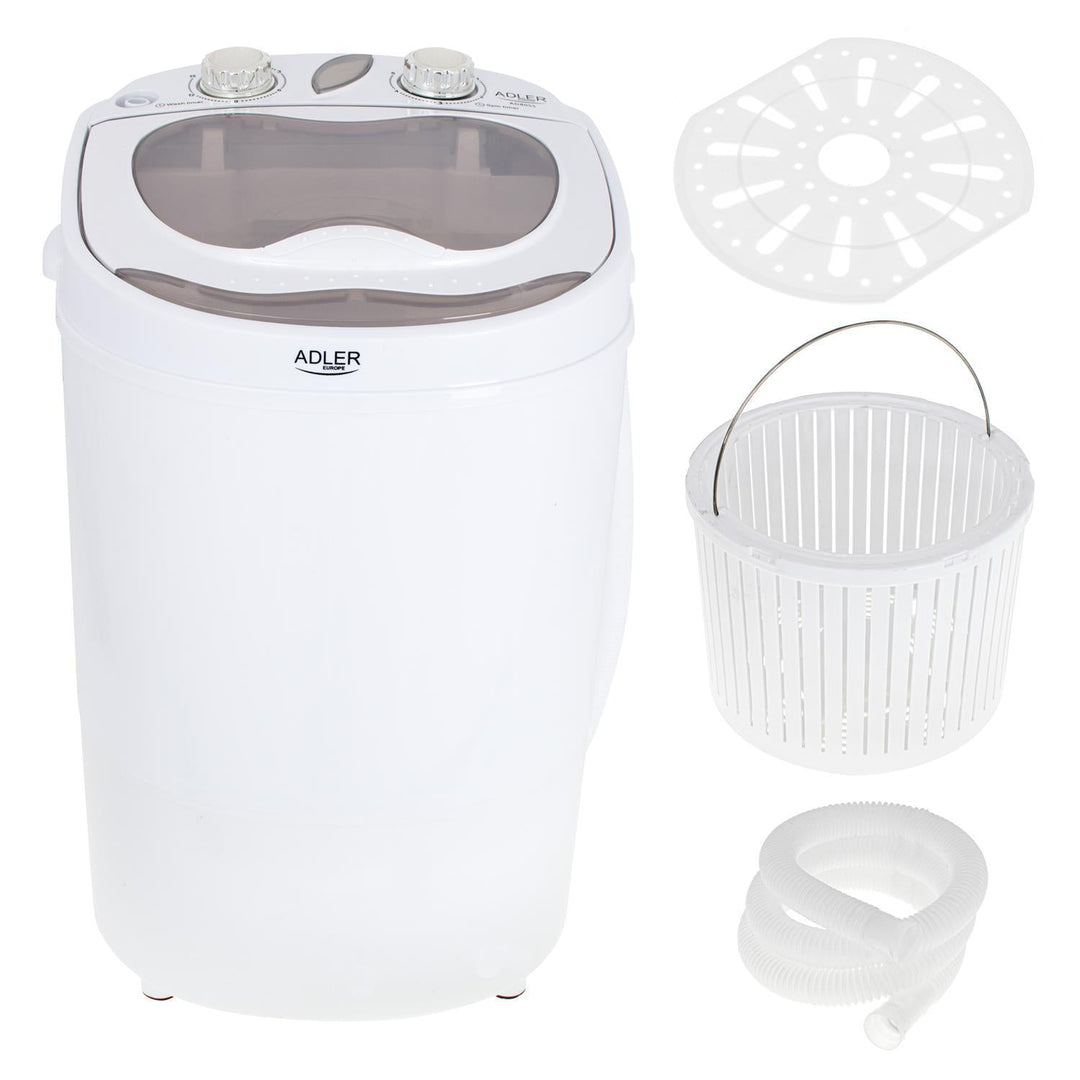 Adler AD 8055 150W 3kg 1kg turistvaskemaskine med centrifugering