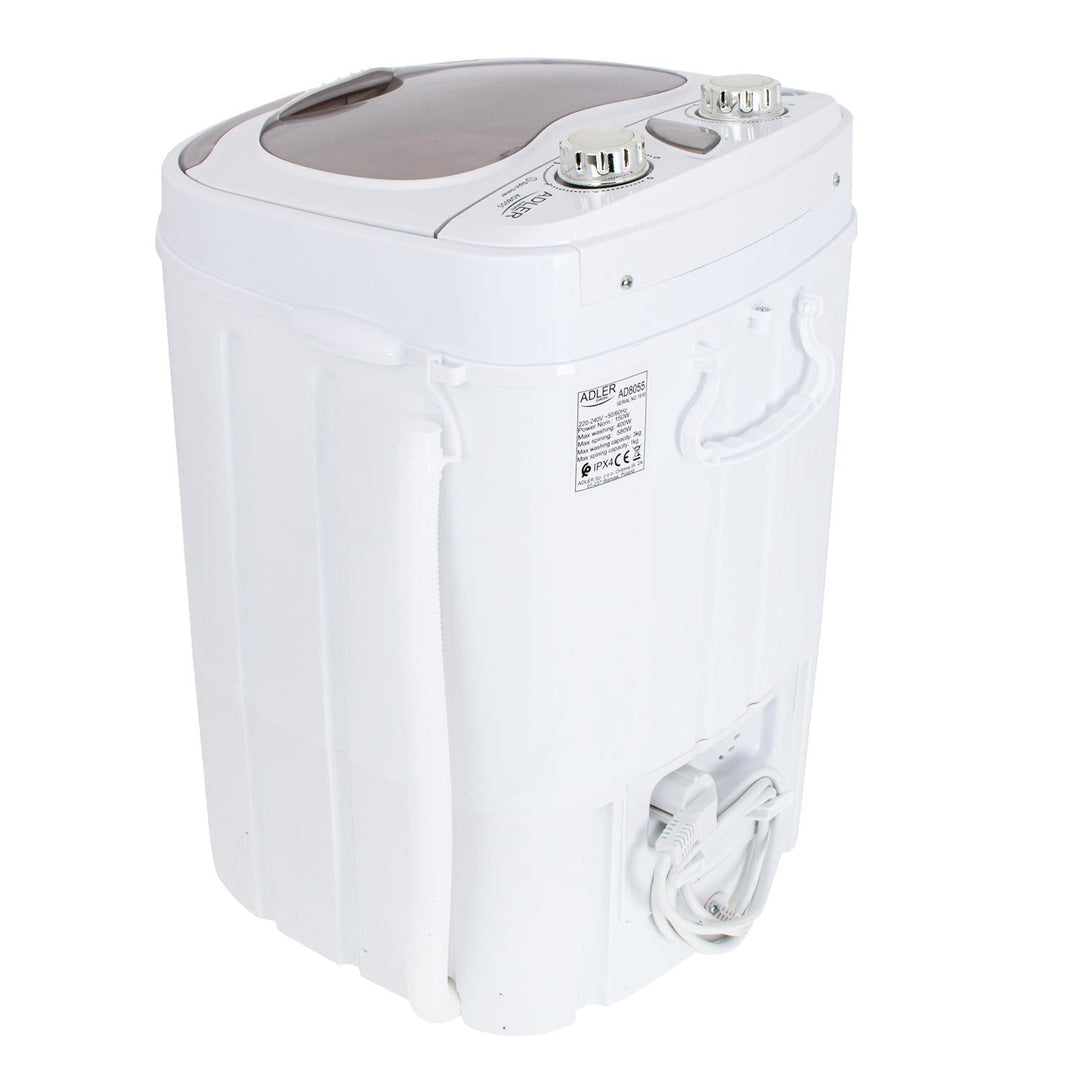 Adler AD 8055 150W 3kg 1kg turistvaskemaskine med centrifugering