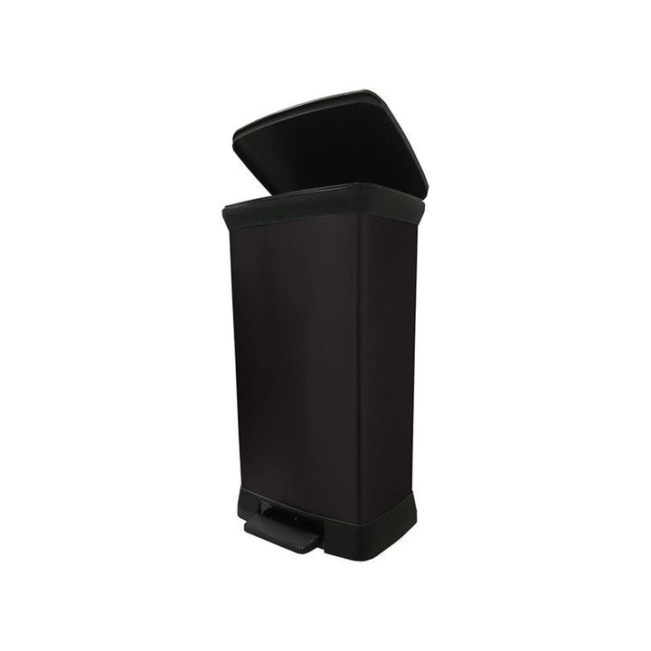 Metalliseret affaldsspand med pedal CURVER DECO BIN 50L - sort