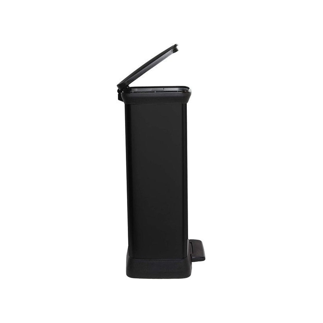 Metalliseret affaldsspand med pedal CURVER DECO BIN 50L - sort