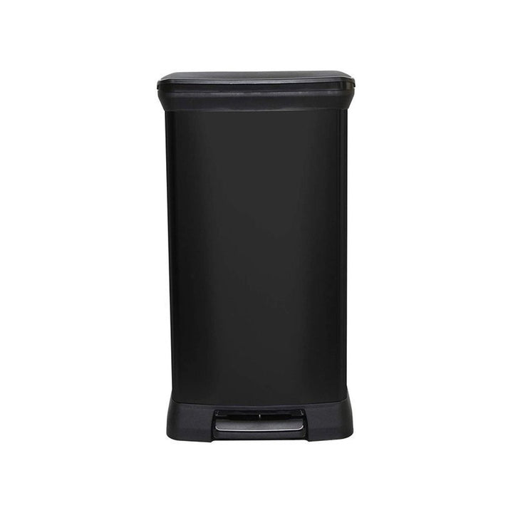 Metalliseret affaldsspand med pedal CURVER DECO BIN 50L - sort