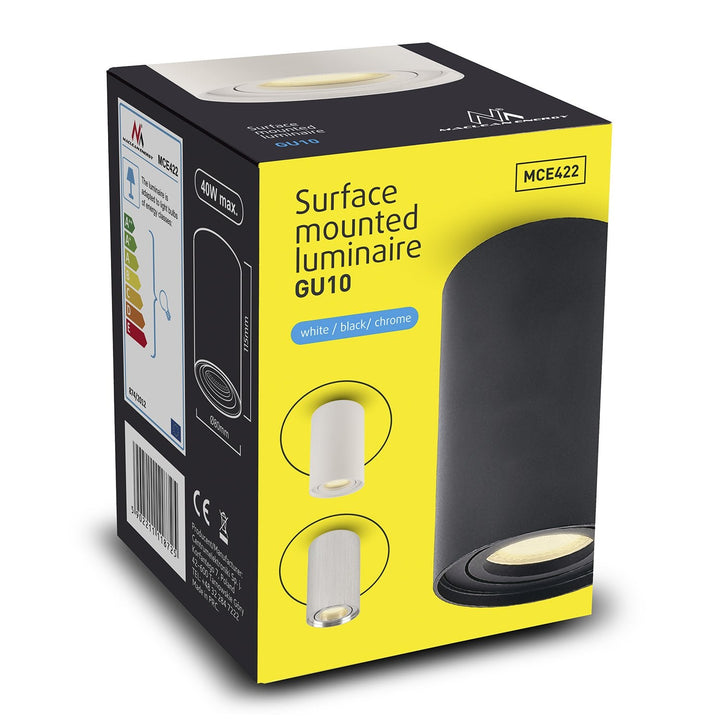 Spotlight GU10 MCE422 W, hvid, 80x115 mm, aluminium