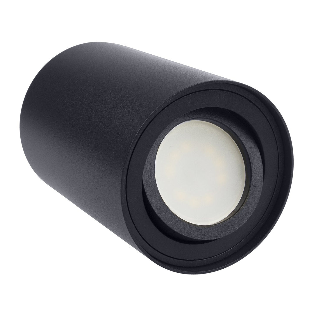 Spot-halogenarmatur GU10 MCE422 B, sort, 80x115 mm, rund, aluminium