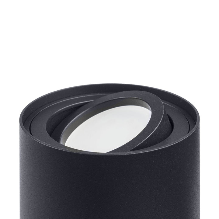 Spot-halogenarmatur GU10 MCE422 B, sort, 80x115 mm, rund, aluminium