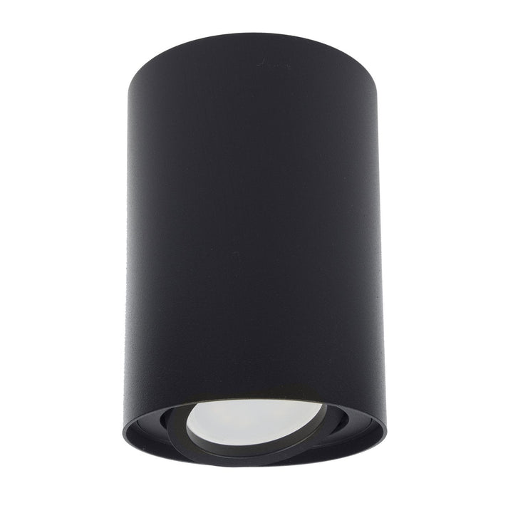 Spot-halogenarmatur GU10 MCE422 B, sort, 80x115 mm, rund, aluminium