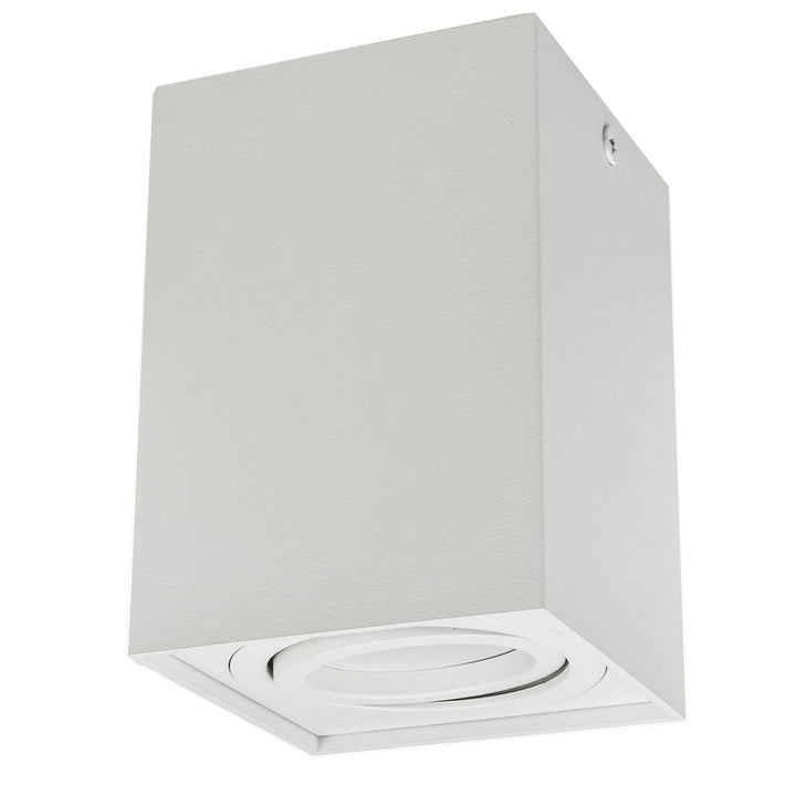 Spot-halogenarmatur GU10 MCE426 W, hvid, 80x80x115 mm, firkantet, aluminium