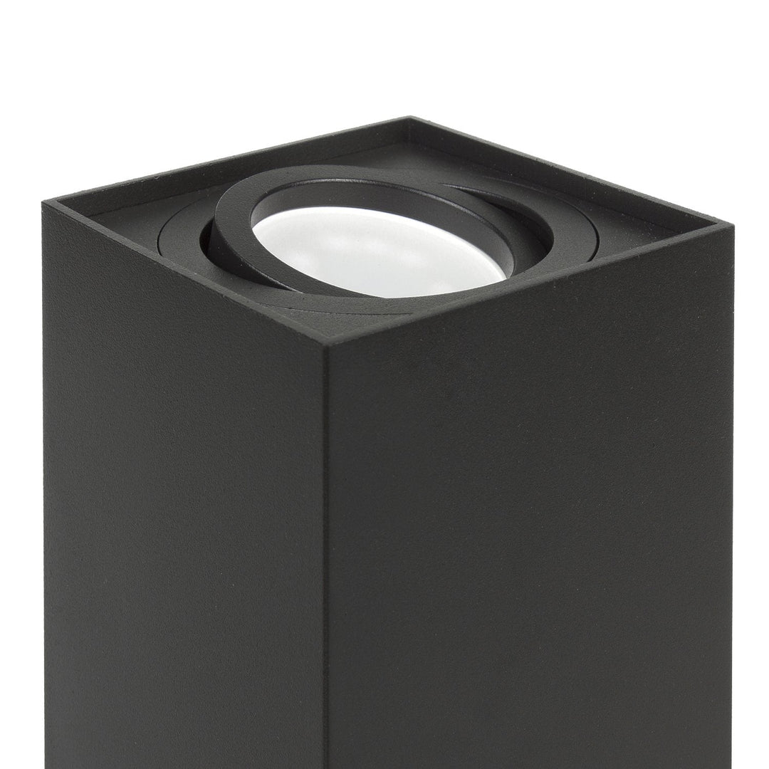 Spot-halogenarmatur GU10 MCE426 B, sort, 80x80x115 mm, firkantet, aluminium