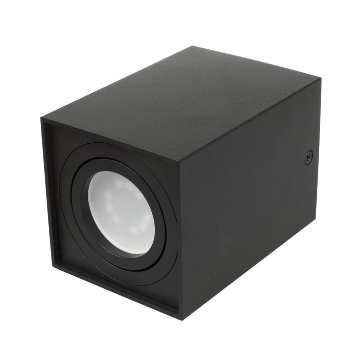 Spot-halogenarmatur GU10 MCE426 B, sort, 80x80x115 mm, firkantet, aluminium