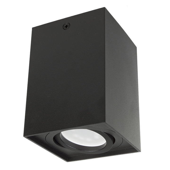 Spot-halogenarmatur GU10 MCE426 B, sort, 80x80x115 mm, firkantet, aluminium