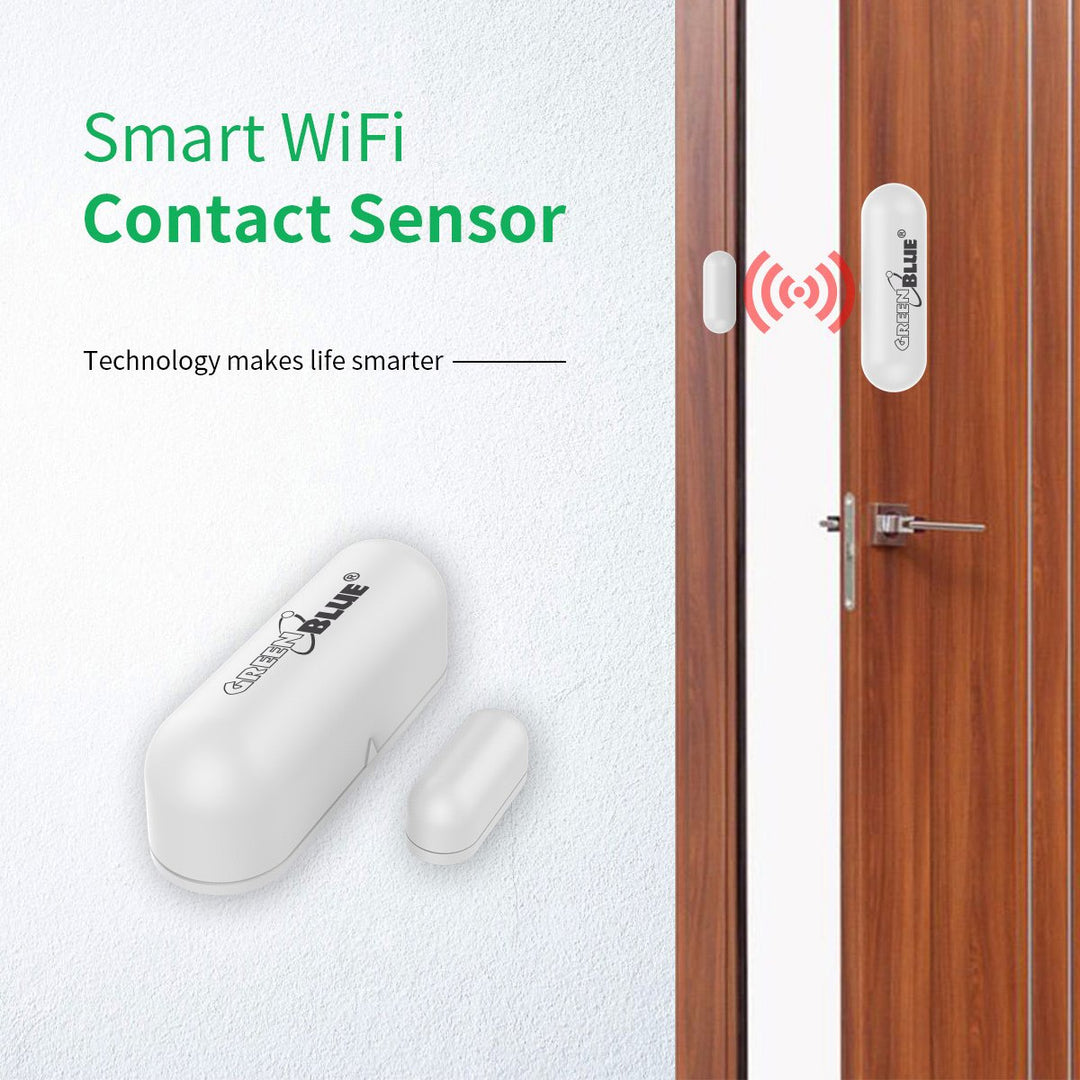 SMART WiFi-dør-/vinduesåbningssensor med information i realtid Smart Life Tuya GreenBlue GB715