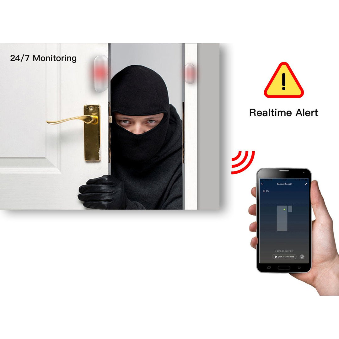 SMART WiFi-dør-/vinduesåbningssensor med information i realtid Smart Life Tuya GreenBlue GB715