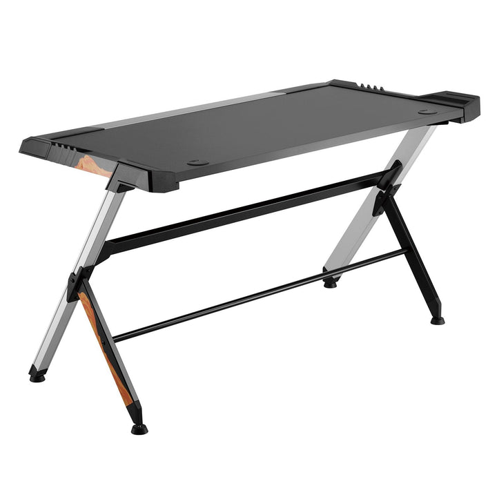 Stort sort gaming-skrivebord RGB Led NanoRS RS150 50 kg maks., højde 780 mm