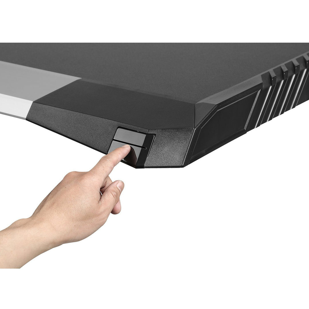 Stort sort gaming-skrivebord RGB Led NanoRS RS150 50 kg maks., højde 780 mm