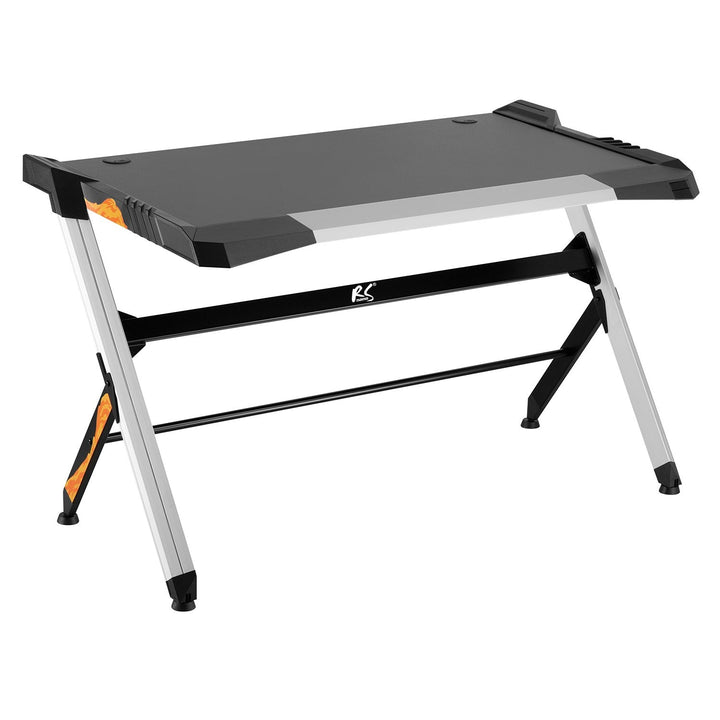 Stort sort gaming-skrivebord RGB Led NanoRS RS150 50 kg maks., højde 780 mm