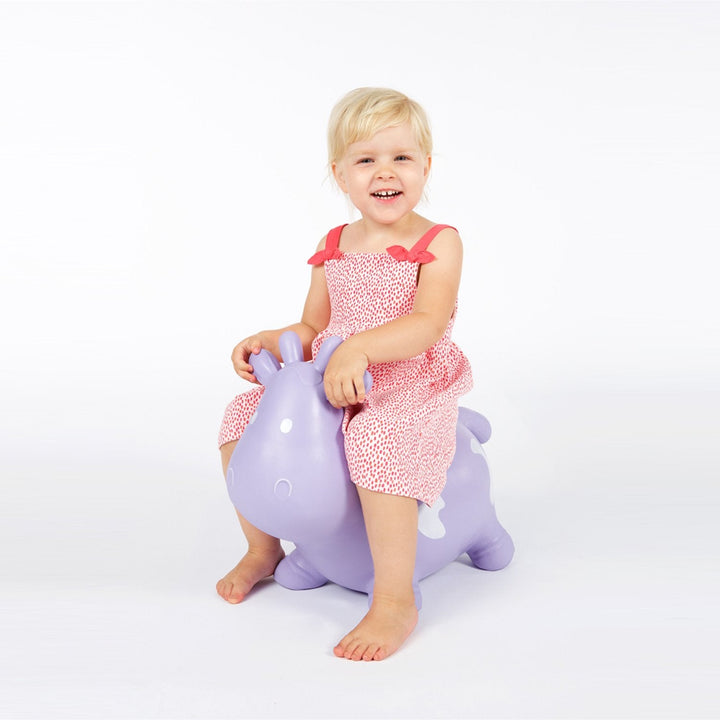 Hoppimals gummihopper, violet karamel - enorm og unik hoppefornøjelse
