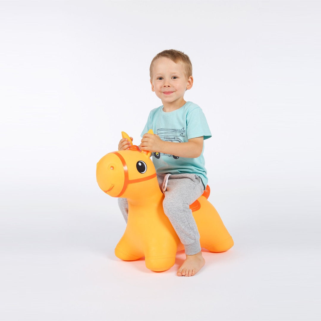 Hoppimals gummihopper, orange hest – enorm og unik hoppefornøjelse