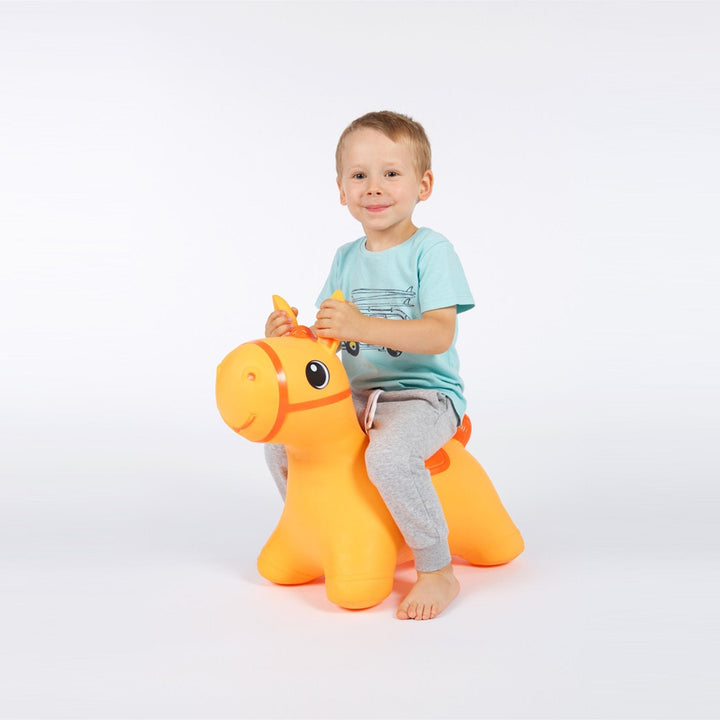 Hoppimals gummihopper, orange hest – enorm og unik hoppefornøjelse