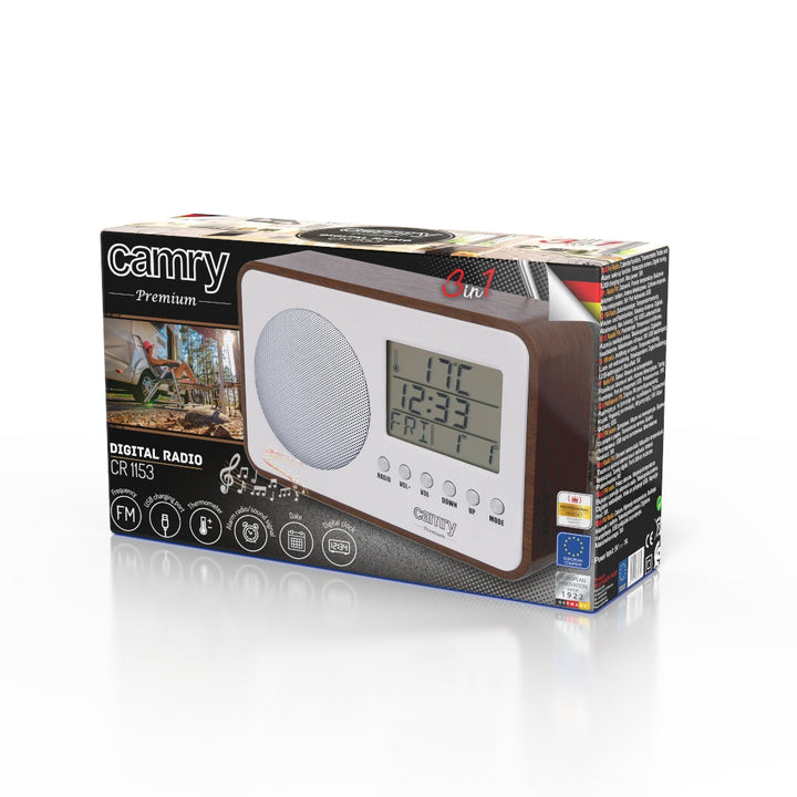 Camry digital radio, retro, LCD-display, vækkeur, CR 1153
