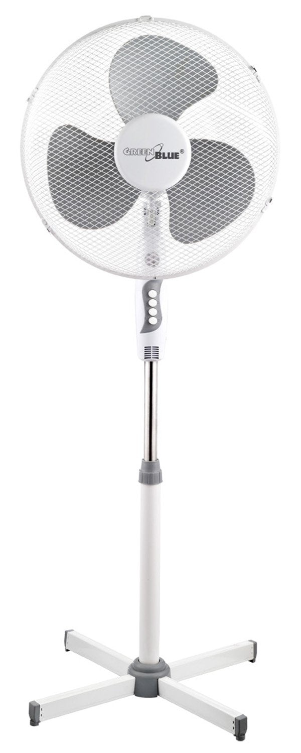 GreenBlue gulvventilator, 40 W, med 3 blæserhastigheder, 1,20 m høj, 1,5 m ledning, GB560
