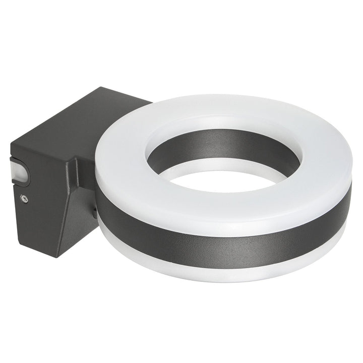 Væglampe med LED og PIR-sensor Maclean Energy MCE365 - PC+ALU, 20W (1700lm) Neutral White 4000K IP65 grå