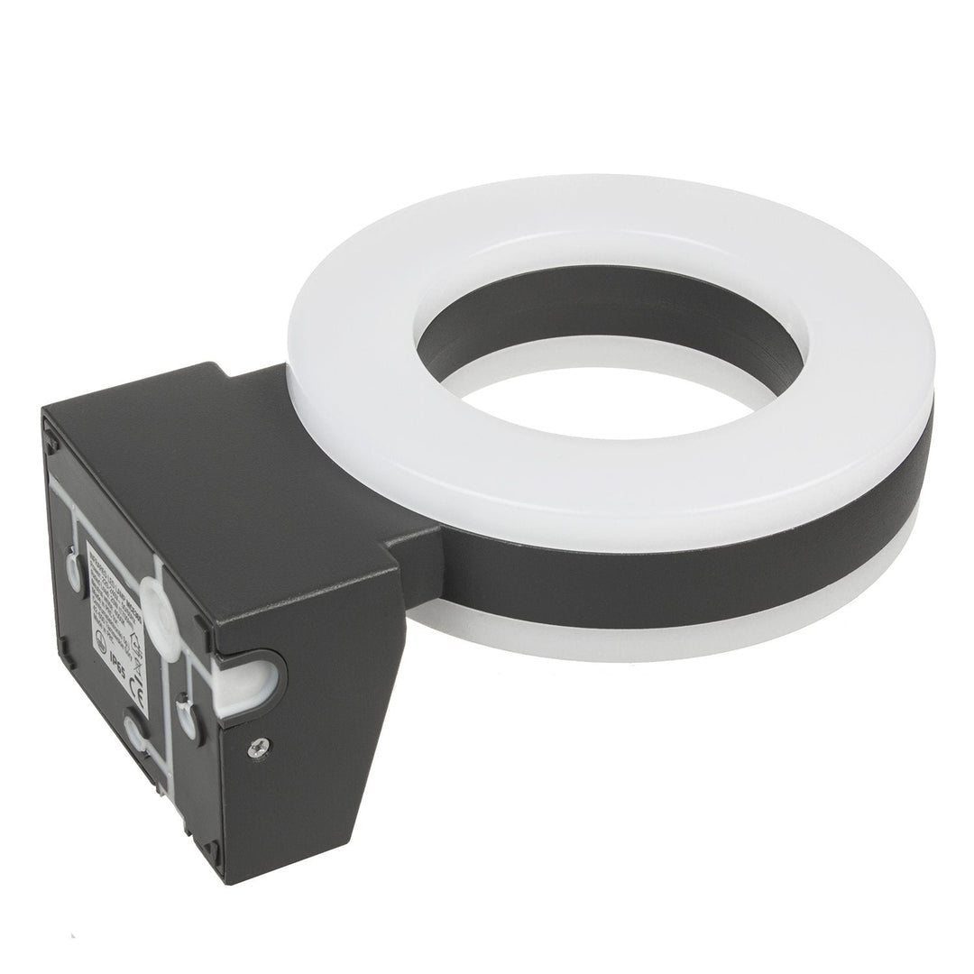Væglampe med LED og PIR-sensor Maclean Energy MCE365 - PC+ALU, 20W (1700lm) Neutral White 4000K IP65 grå