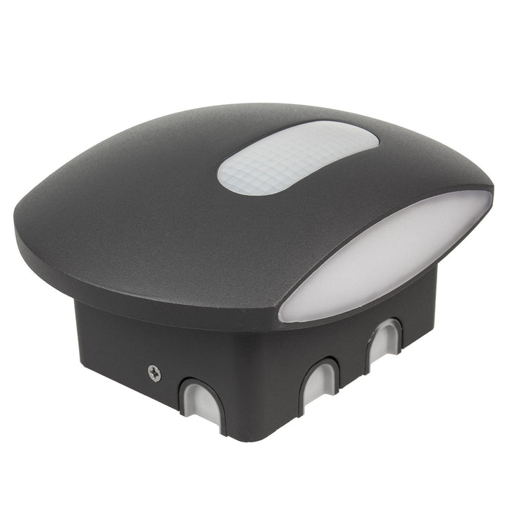 Væglampe med LED og PIR-sensor Maclean Energy MCE366 - PC+ALU, 20W (1600lm) Neutral White 4000K IP65 grå