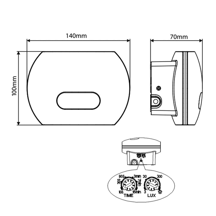 Væglampe med LED og PIR-sensor Maclean Energy MCE366 - PC+ALU, 20W (1600lm) Neutral White 4000K IP65 grå