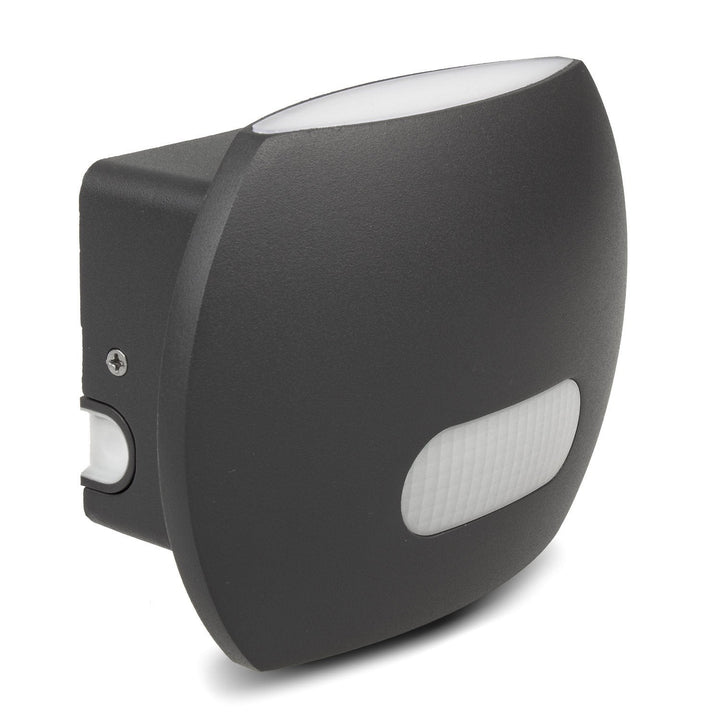 Væglampe med LED og PIR-sensor Maclean Energy MCE366 - PC+ALU, 20W (1600lm) Neutral White 4000K IP65 grå
