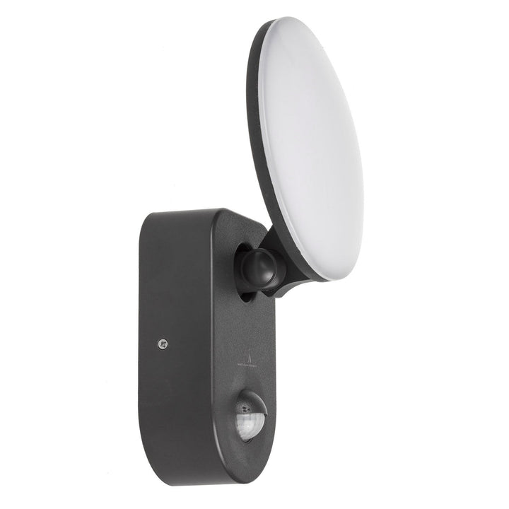 Væglampe med LED og PIR-sensor Maclean Energy MCE367 - PC+ALU, 15W (1100lm) Neutral White 4000K IP65 grå