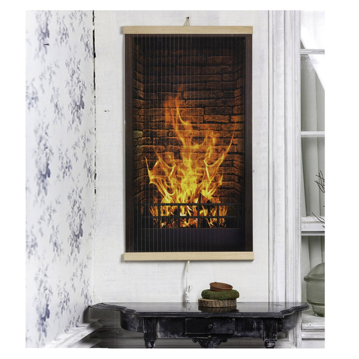 Infrarød radiator - fleksibel varmepanel 430W TRIO model 1 pejs, mål 100x57cm med regulator
