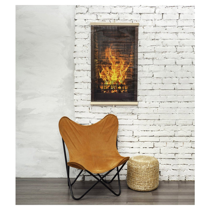 Infrarød radiator - fleksibel varmepanel 430W TRIO model 1 pejs, mål 100x57cm med regulator