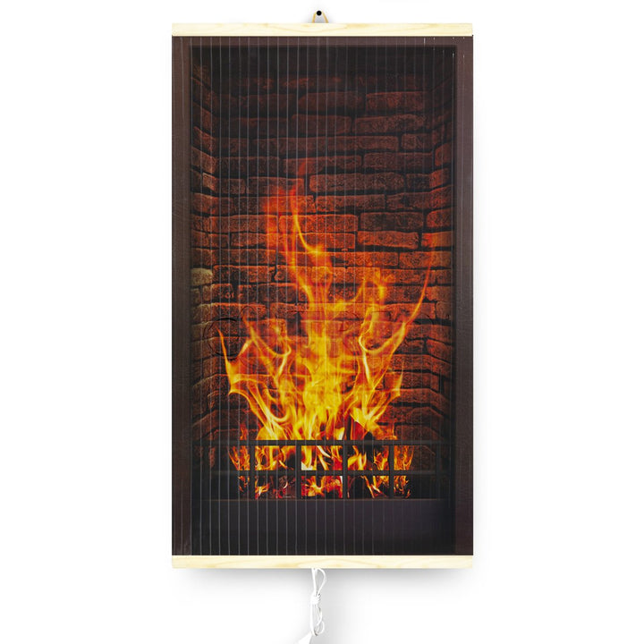 Infrarød radiator - fleksibel varmepanel 430W TRIO model 1 pejs, mål 100x57cm med regulator