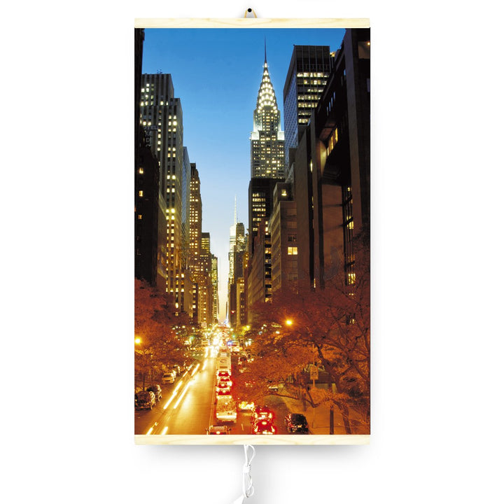 Infrarød radiator – fleksibel varmepanel 430 W TRIO model 2 Manhattan, mål 100 x 57 cm med regulator