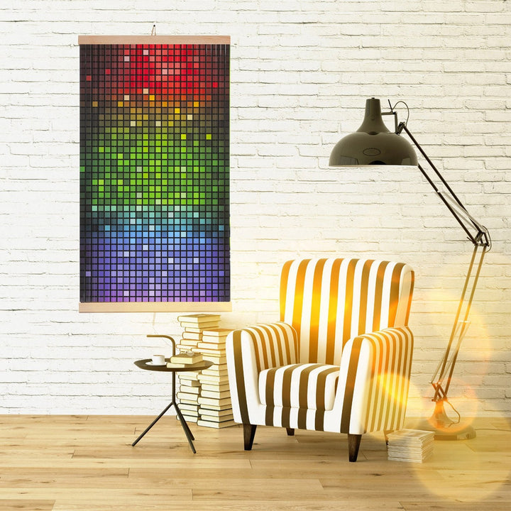 Infrarød radiator – fleksibel varmepanel 430 W TRIO mønster 4 mosaik, mål 100 x 57 cm med regulator